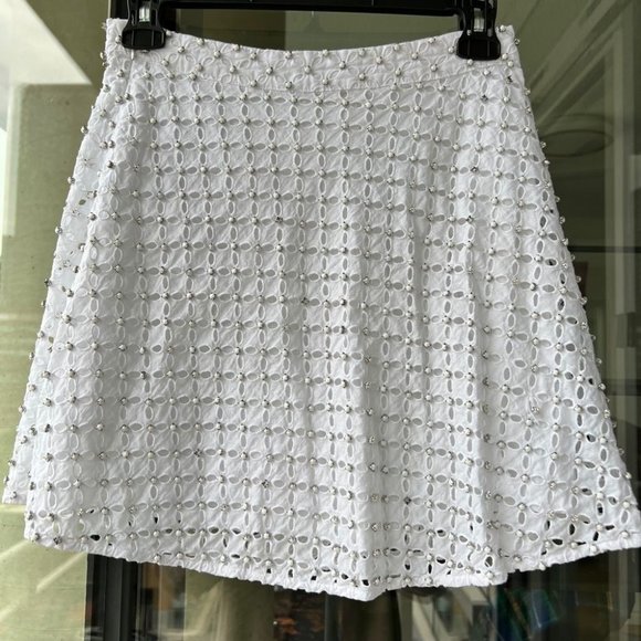 MICHAEL Michael Kors eyelet and beads embellished mini skirt - Picture 2 of 6